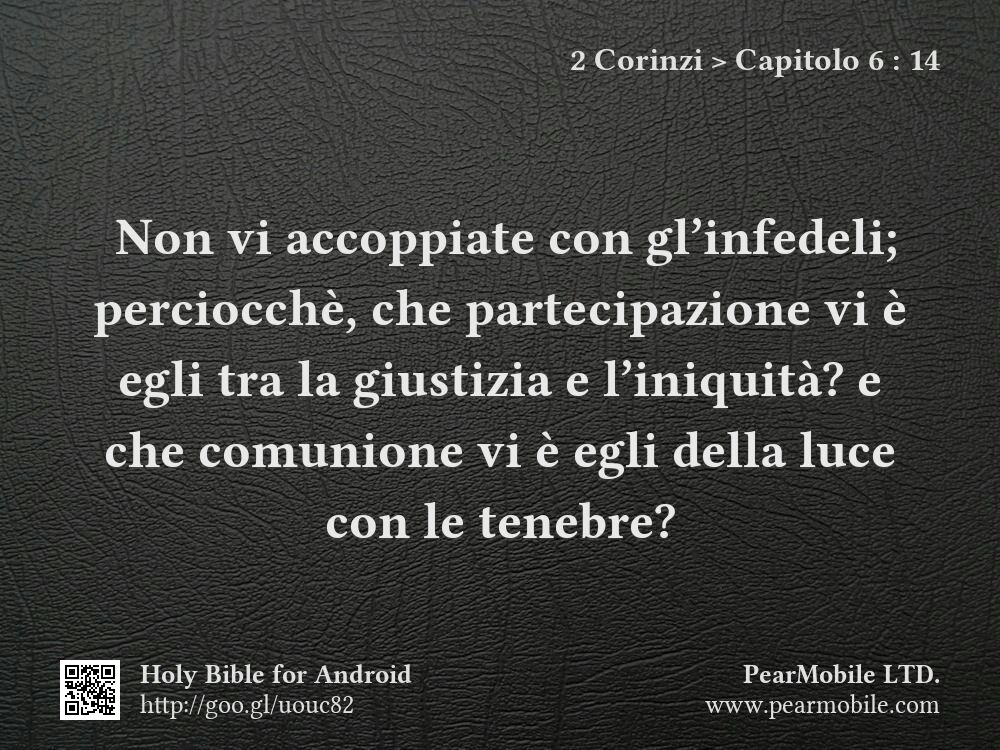 2 Corinzi, Capitolo 6:14